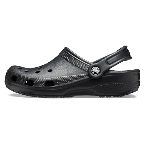 Crocs Unisex-Adult Classic Clogs (Best Sellers), Black, 8 Men/10 Women