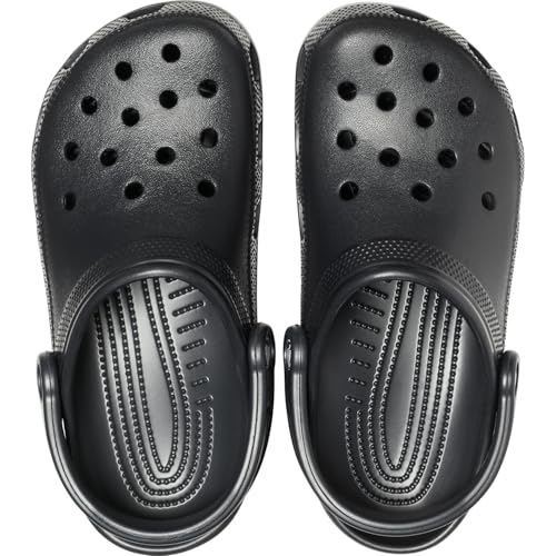 Crocs Unisex-Adult Classic Clogs (Best Sellers), Black, 8 Men/10 Women