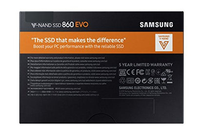 Samsung 860 EVO 1TB 2.5 Inch SATA III Internal SSD (MZ-76E1T0B/AM) Powered by Samsung V-NAND Technology. Optimized Performance for Everyday Computing Enhanced Performance: Sequential Read/Write speeds up to 550MB/s and 520MB/s respectively