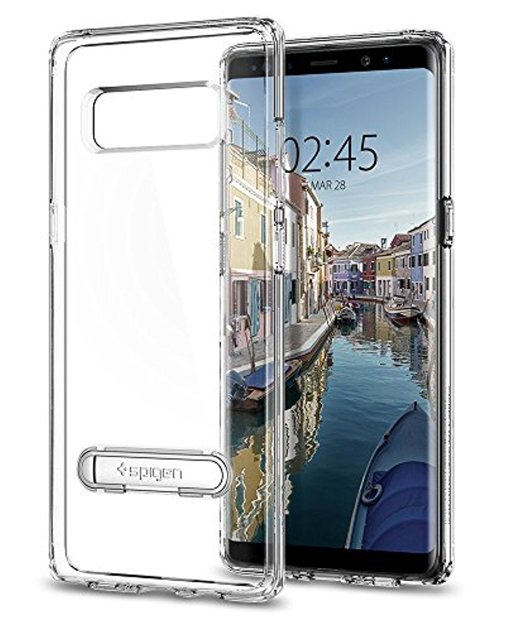 Spigen Ultra Hybrid S Galaxy Note 8 Case with Air Cushion Technology and Magnetic Metal Kickstand for Galaxy Note 8 (2017) - Crystal Clear